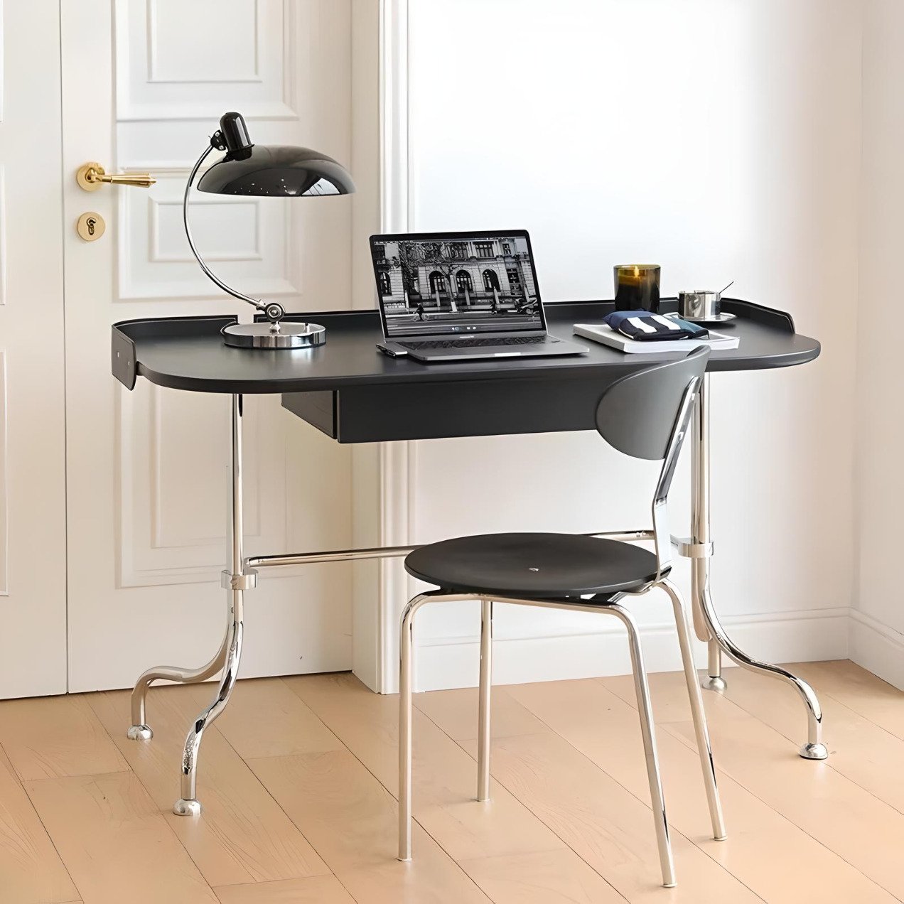 Multi-Purpose Stainless Steel Bauhaus Desk for Home and Office