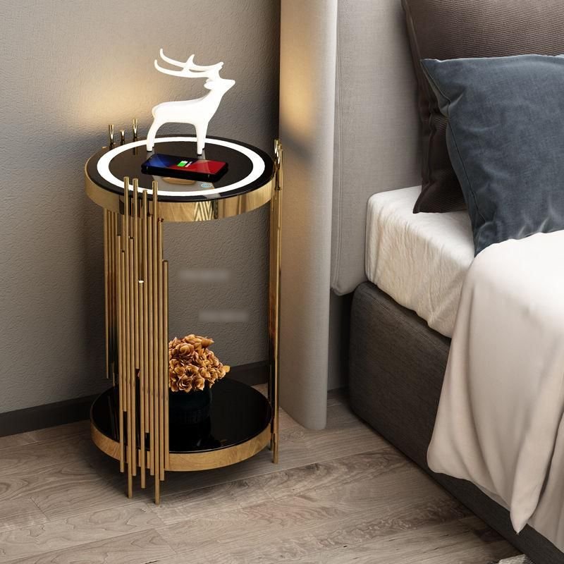 Buy Nordic Bedroom Round Smart Nightstands Online | Jogoka