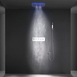 Buy 16 Inch Remote LED Shower Head Set Spray Rainfall SPA Steam Mist Bluetooth Music Online | Jogoka