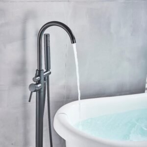 Buy Luxury Freestanding Dual-Handle Bathtub Faucet with Hand Shower Online | Jogoka