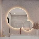 Modern LED Smart Mirror with Touch Switch – Irregular Shape, Frameless Design for Elegant Home Decor