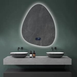 Buy Modern Rectangular Smart LED Bathroom Mirror with Bluetooth Speaker & Adjustable Light Online | Jogoka