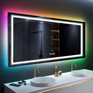 Buy Lux-Illuminate RGB LED Bathroom Mirror Online | Jogoka