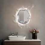 Luxury Water Spray Mirror Wall Lamp - Dimmable LED Deco Sconce for Modern Home Lighting