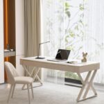 Modern Sleek Office Workbench Elegant Wooden Computer Desk for Home and Office
