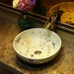 Elegant Round Ceramic Bathroom Sink for Vanity Top