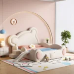 Modern Princess Twin and Queen Wood Bed Frame for Kids & Teens