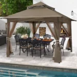 Outdoor Pop-Up Gazebo with Mesh Walls