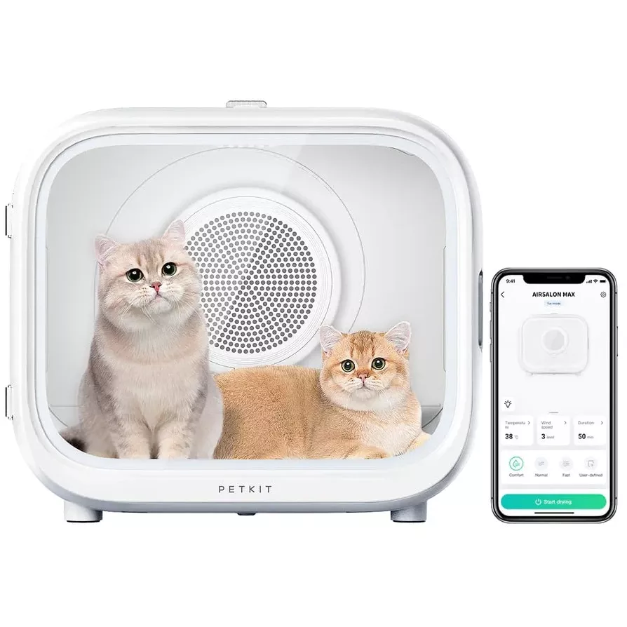 Smart Pet Hair Drying Box: 60L Large Capacity with App & Touch Control