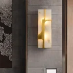 Elegant Marble & Copper Wall Lamp