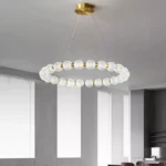 Luxury Gold Acrylic Ball Chandelier