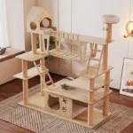 Large Wooden Cat Tower for Big Cats
