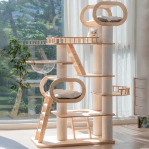 Buy Large Wooden Tree Tower for Cat Online | Jogoka