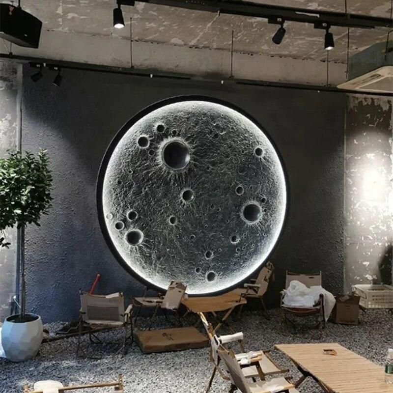 Lunar Glow 3D Relief Moon Wall Lamp – Creative Decorative LED Art Light