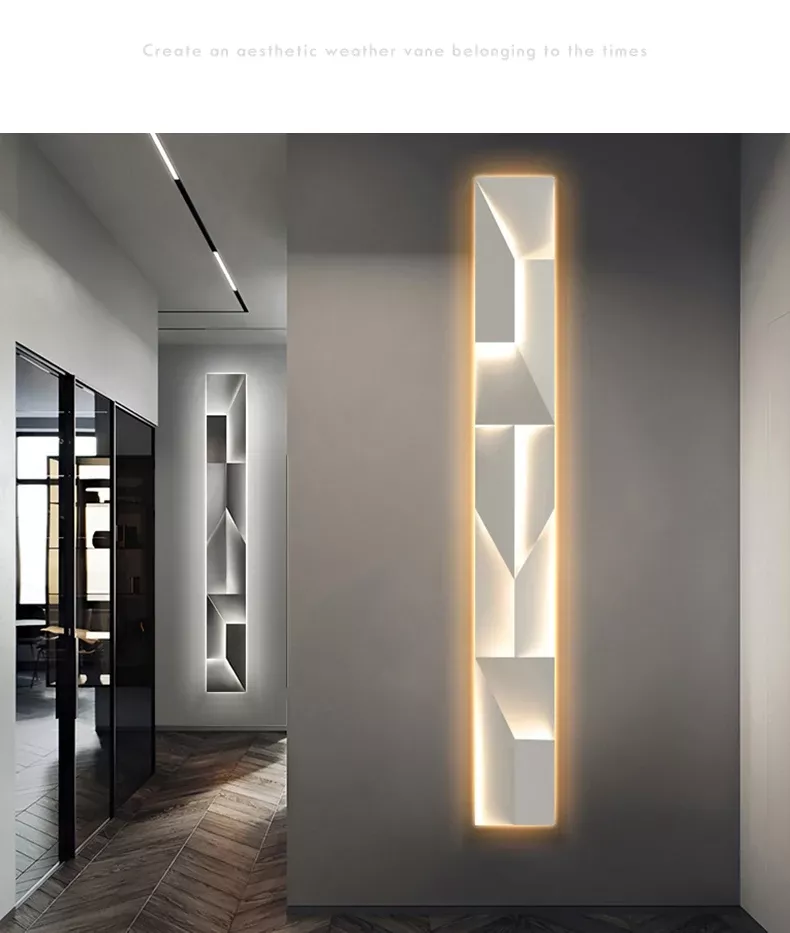 Modern Rectangular Indoor Painting LED Wall Lamp