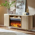 Luxury 70" Fluted Fireplace TV Stand