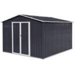 Waterproof 10'x8' Metal Outdoor Storage Shed with Door & Lock - Versatile Garden Tool Shed