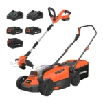 20V Cordless 13" Electric Lawn Mower with Brushless Motor & Dual Batteries