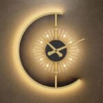 Minimalist LED Wall Lamp with Built-in Clock - Modern Home Lighting Decor