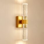 Luxury Gold Crystal LED Wall Sconce - Modern Minimalist Indoor Lighting