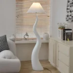 Modern LED Cream Resin Floor Lamp