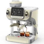 Semi-Automatic Coffee Machine with Grinder & Steamer, Large Display