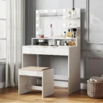 Modern LED Lighted Makeup Vanity Table Set
