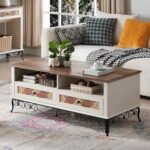 Vintage Coffee Table with Sliding Drawers