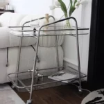 Stainless Steel Kitchen Storage Trolley with Wheels