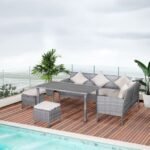 5-Piece Outdoor L-Shaped Sectional Sofa Set