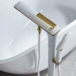 Elegant Freestanding Bathtub Faucet - Dual Control Mixer with Ceramic Valve