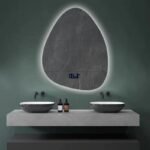 Modern Rectangular Smart LED Bathroom Mirror with Bluetooth Speaker & Adjustable Light