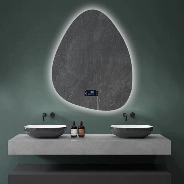 Buy Modern Rectangular Smart LED Bathroom Mirror with Bluetooth Speaker & Adjustable Light Online | Jogoka