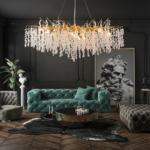 Luxury Gold Crystal Branch Chandelier - Modern Ceiling Pendant Lighting