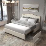 Classic Buckle-Back Bed with Storage Drawers