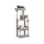 5-Level Cat Tree with Large Hammock, Scratching Posts, and Cozy Condo for Indoor Cats