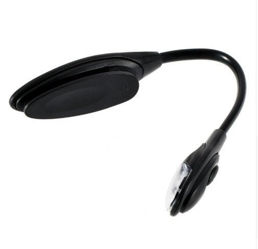 Portable clip-on LED reading light for books and study