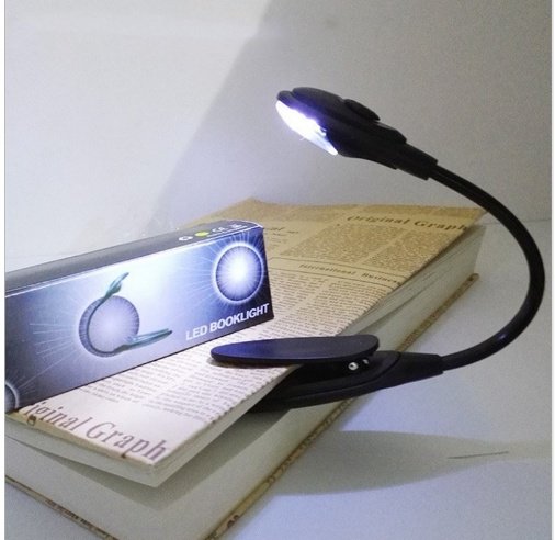 Portable Clip-On LED Reading Light Portable clip-on LED reading light for books and study