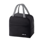 Black Insulated Lunch Tote Bag