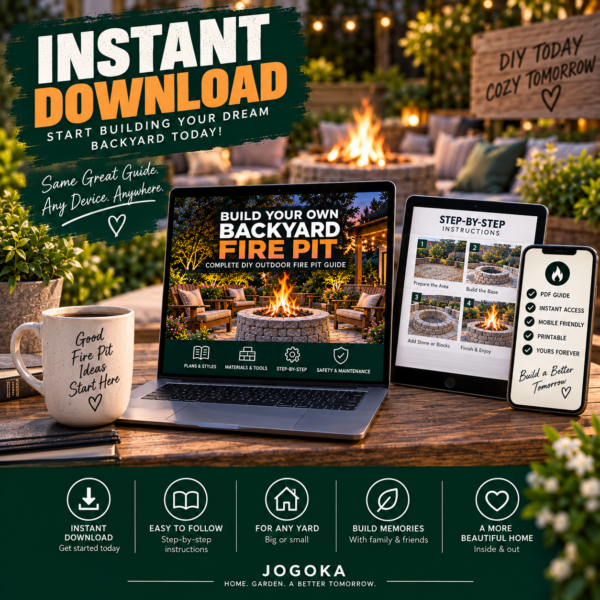 Backyard fire pit planning worksheets checklists materials list tools checklist and site planner