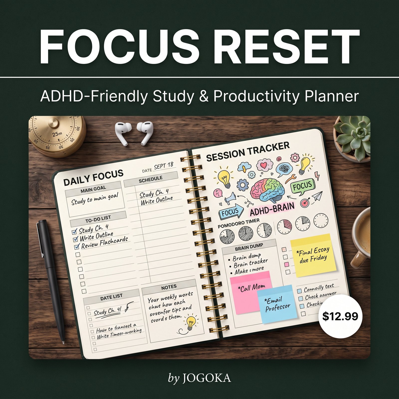 Focus Reset: an ADHD-friendly study and productivity planner