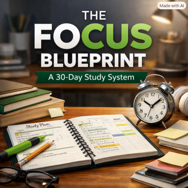 Buy The Focus Blueprint: A 30-Day Study System Online | Jogoka