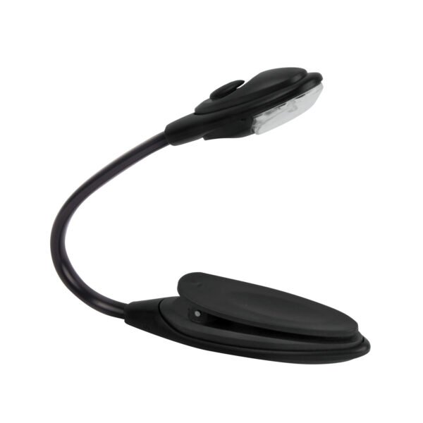Portable clip-on LED reading light for books and study