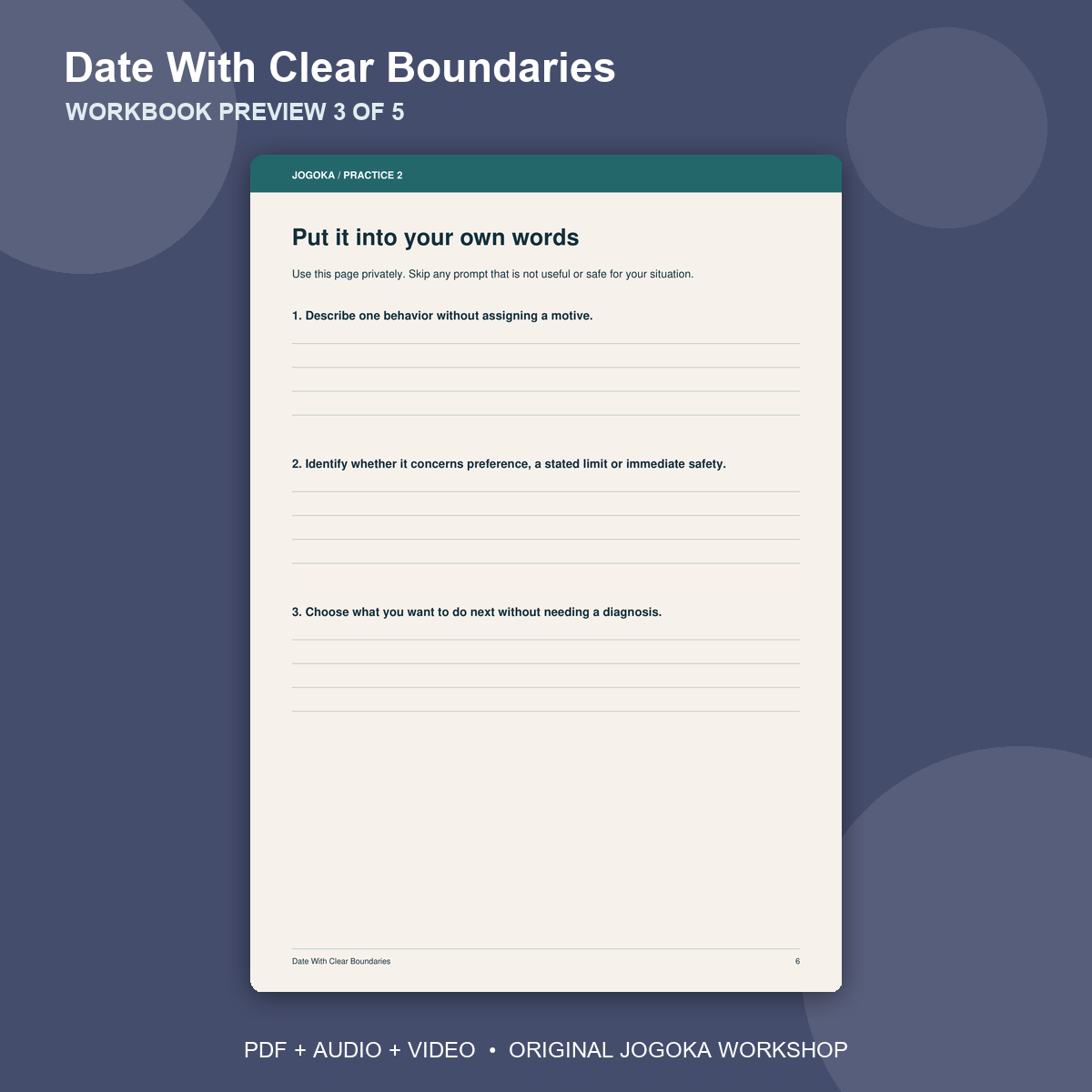 date-with-clear-boundaries-gallery-3 | Jogoka