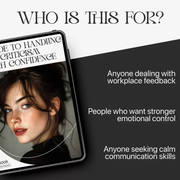 Buy A Guide to Handling Criticism with Confidence | How to Handle Criticism Calmly eBook | Digital Download for Emotional Intelligence & Communication Online | Jogoka