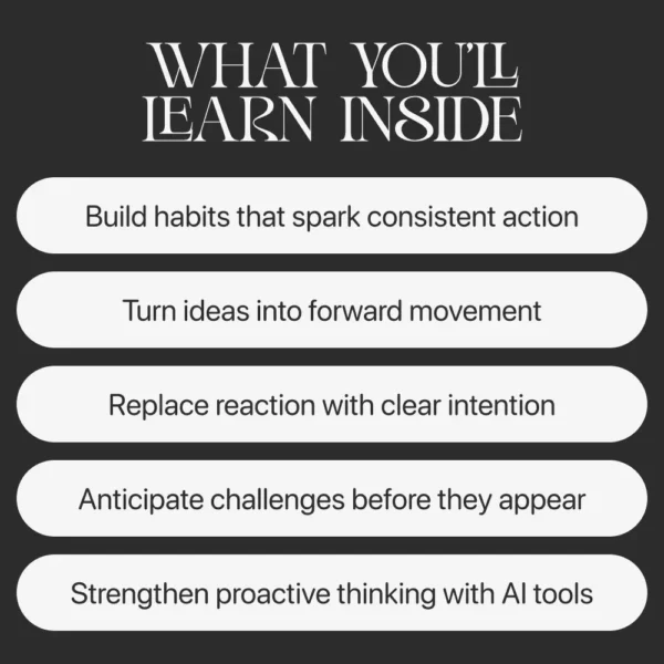 Buy Move First, Think Forward | Printable Self-Improvement Guide | Digital Download on Ways to Develop a Proactive Mindset Online | Jogoka