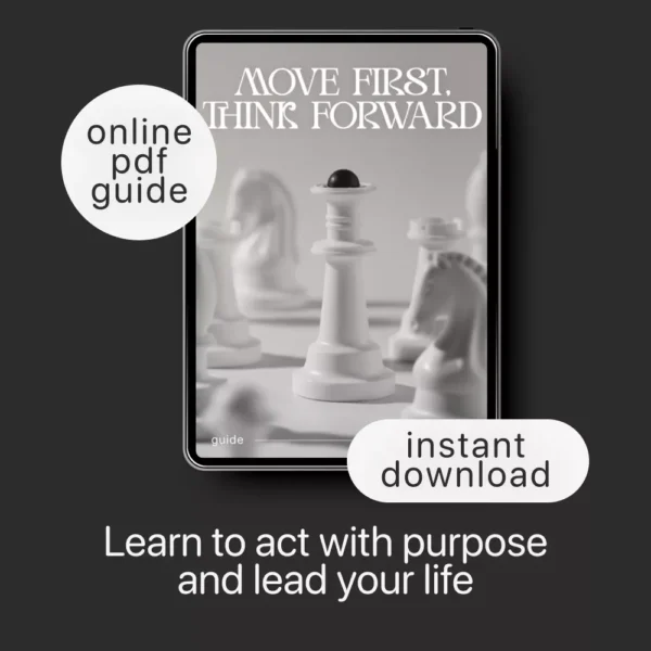 Buy Move First, Think Forward | Printable Self-Improvement Guide | Digital Download on Ways to Develop a Proactive Mindset Online | Jogoka