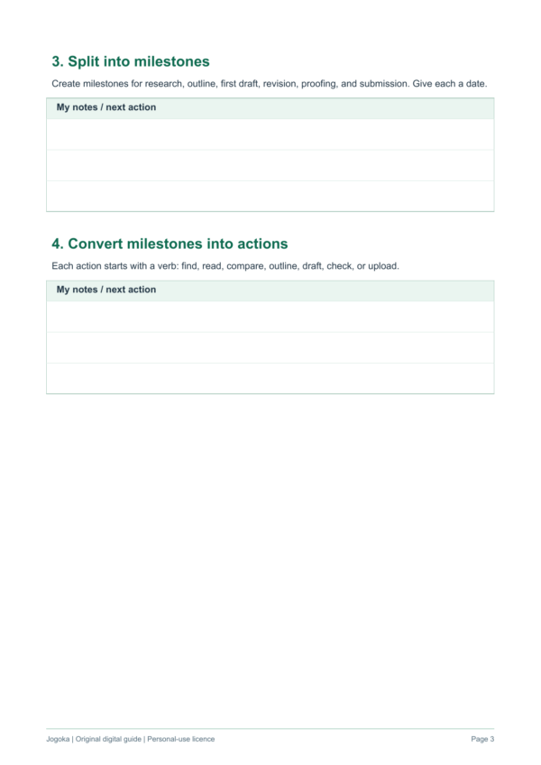 assignment-breakdown-workbook-3 | Jogoka