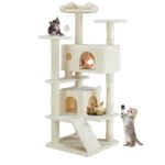 Multi-Level Cat Tree with Scratching Posts, 135 cm