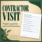 Contractor Visit Preparation & Decision Worksheet (PDF) - digital product cover